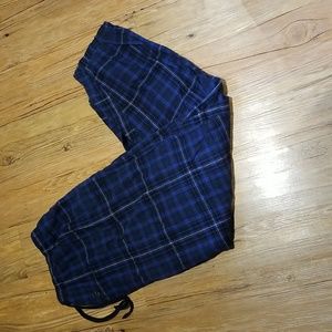 American Living sleep pants blue plaid elastic drawstring waist EUC szXXL